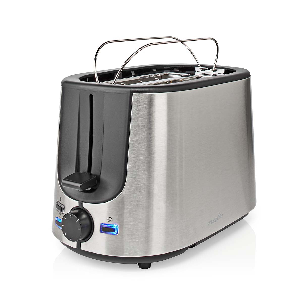 Toaster | Stainless Steel Series | 2 Discs | Degree of brownness: 7 | Defrost function | Bread shelf | Aluminum