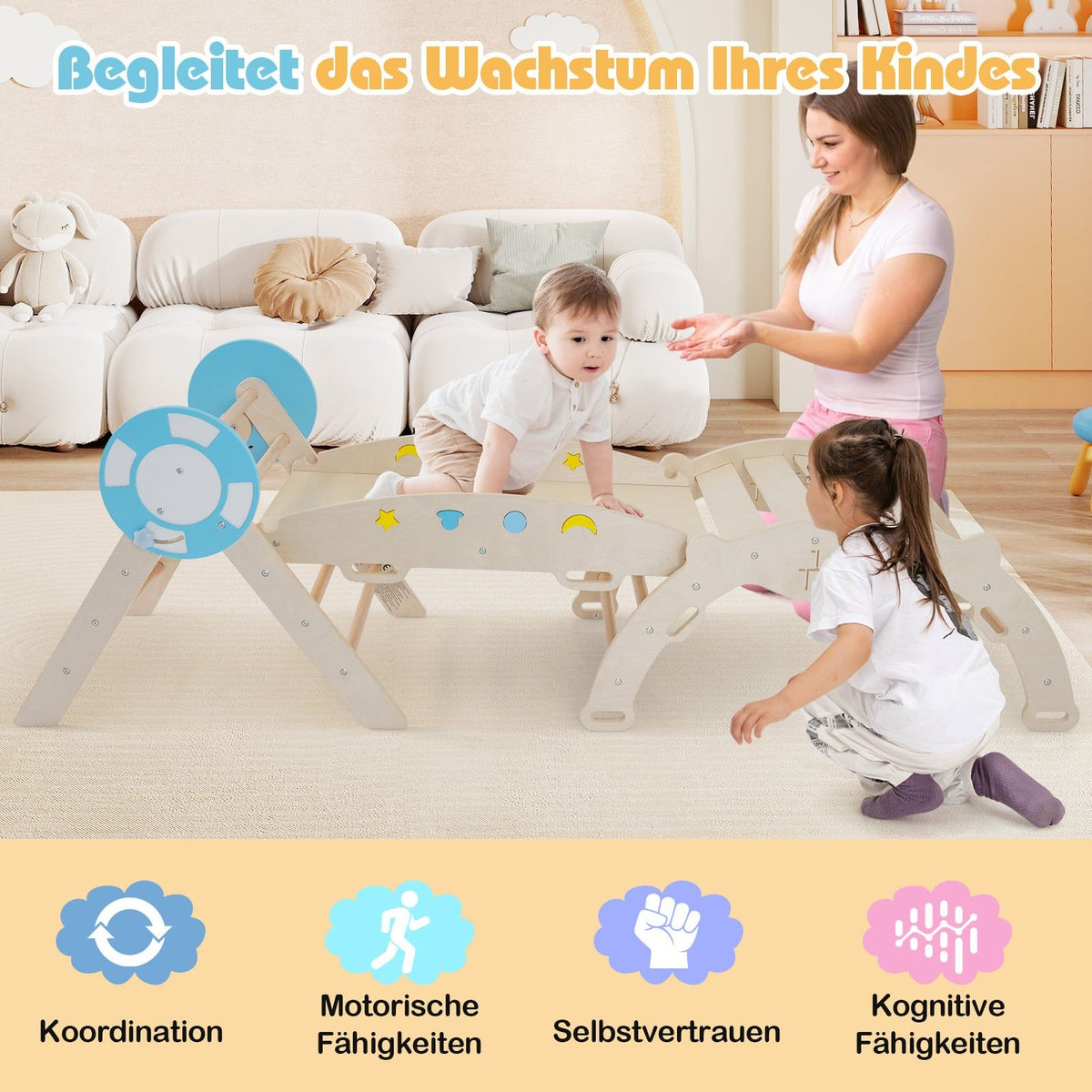 Toddler Climbing Set with Slide, Arch & Blocks