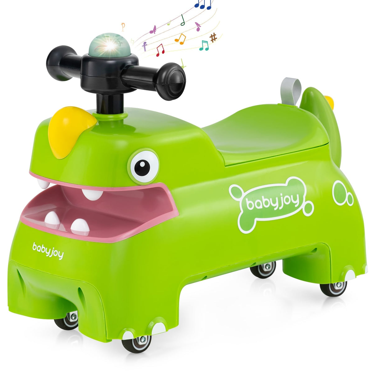 Toddler Ride-On Car with Storage, Lights & Sounds