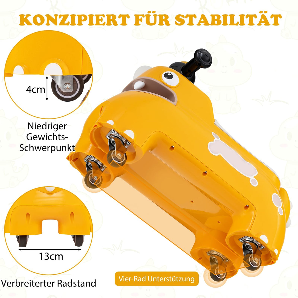 Toddler Ride-On Toy with Storage, Lights & Sounds