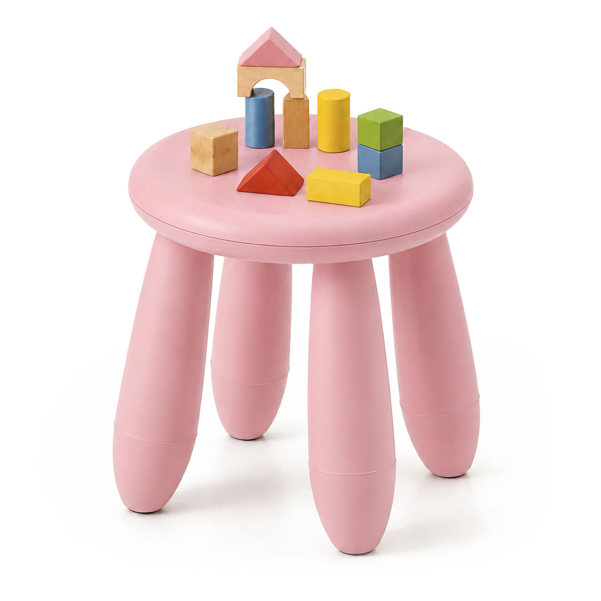 Toddler Stool, Pink Plastic – 26 x 28 cm
