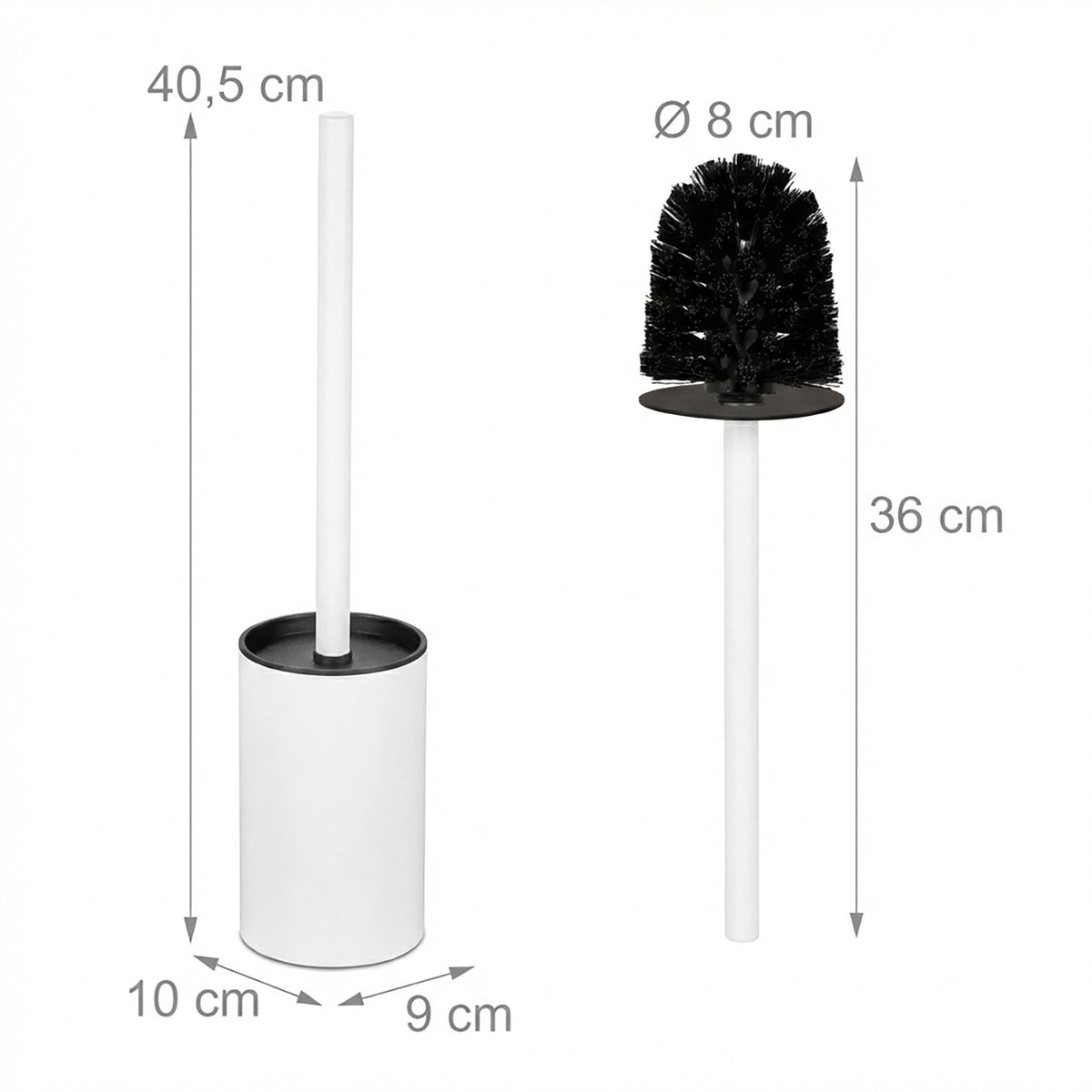 Toilet Brush Set with Wall Mount, Stainless Steel