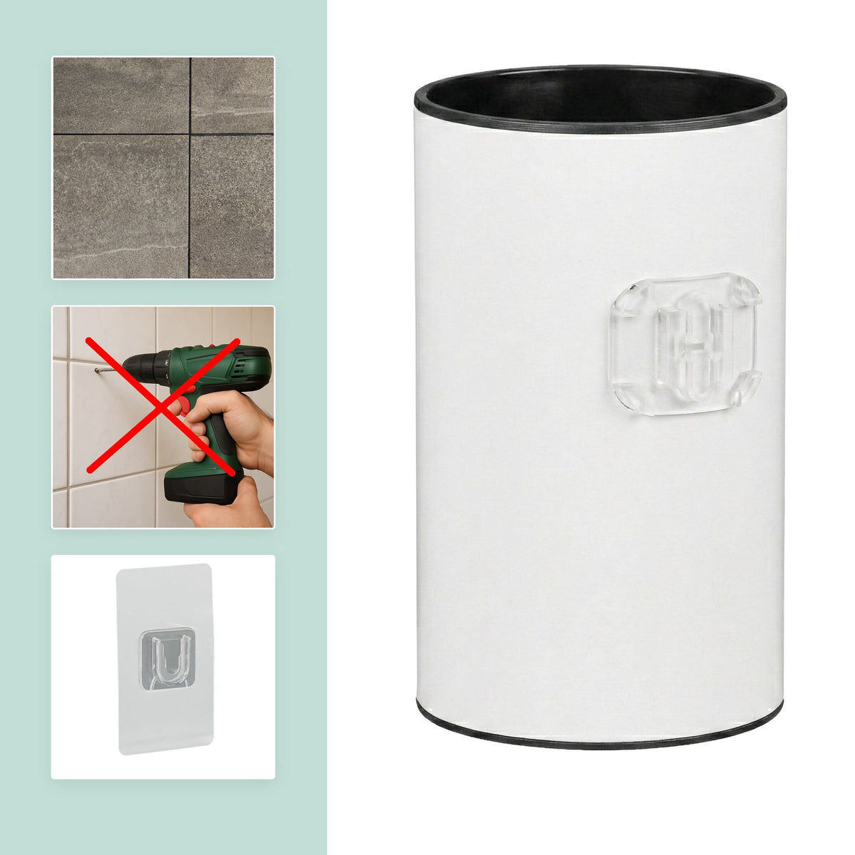 Toilet Brush Set with Wall Mount, Stainless Steel