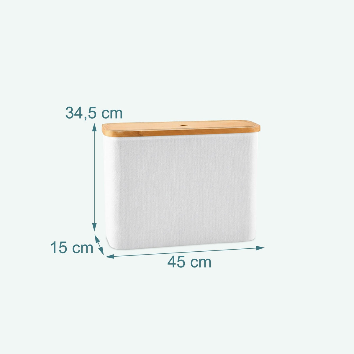 Toilet Roll Holder, Square Fabric, Holds 12 Rolls