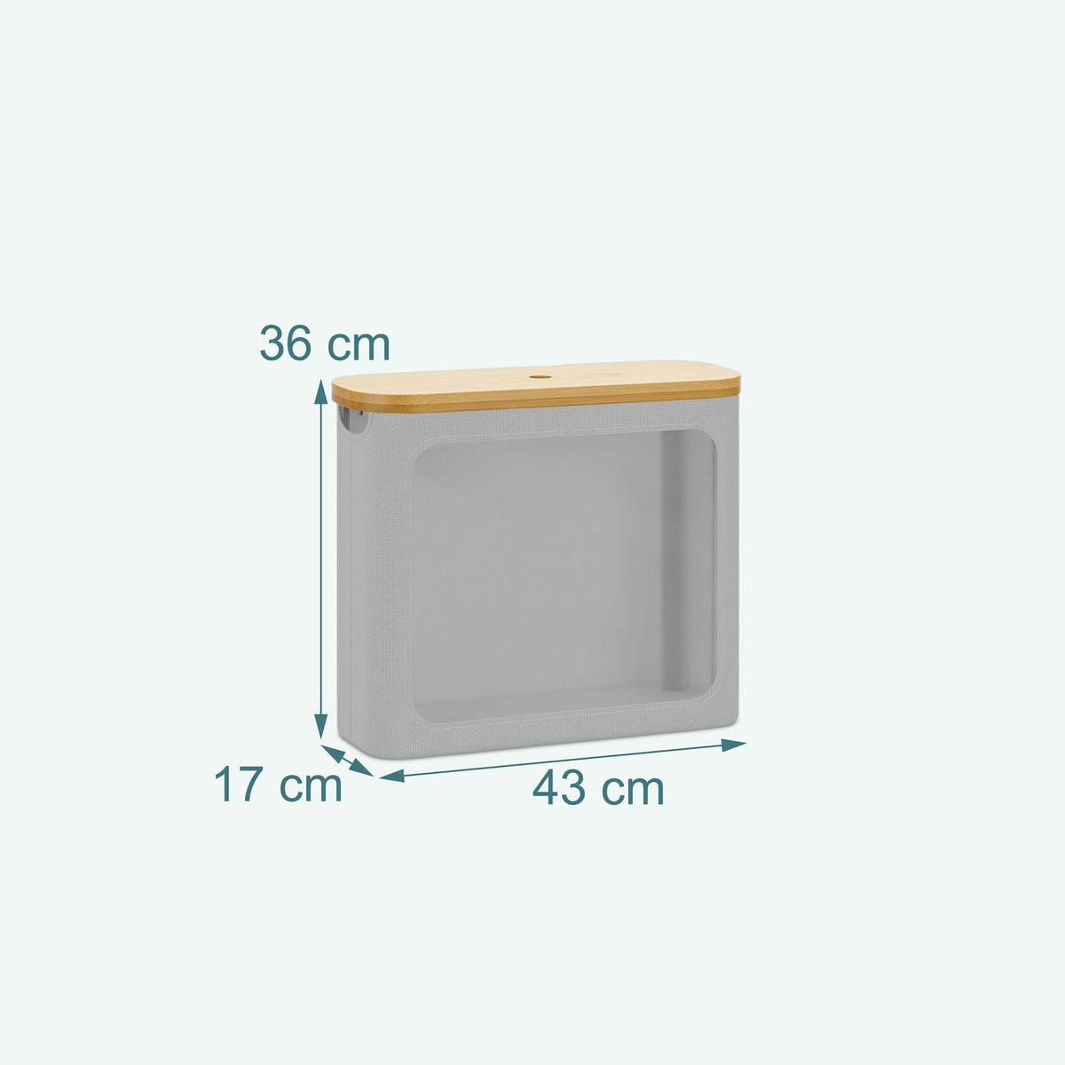 Toilet Roll Holder with Bamboo Lid, Holds 12 Rolls