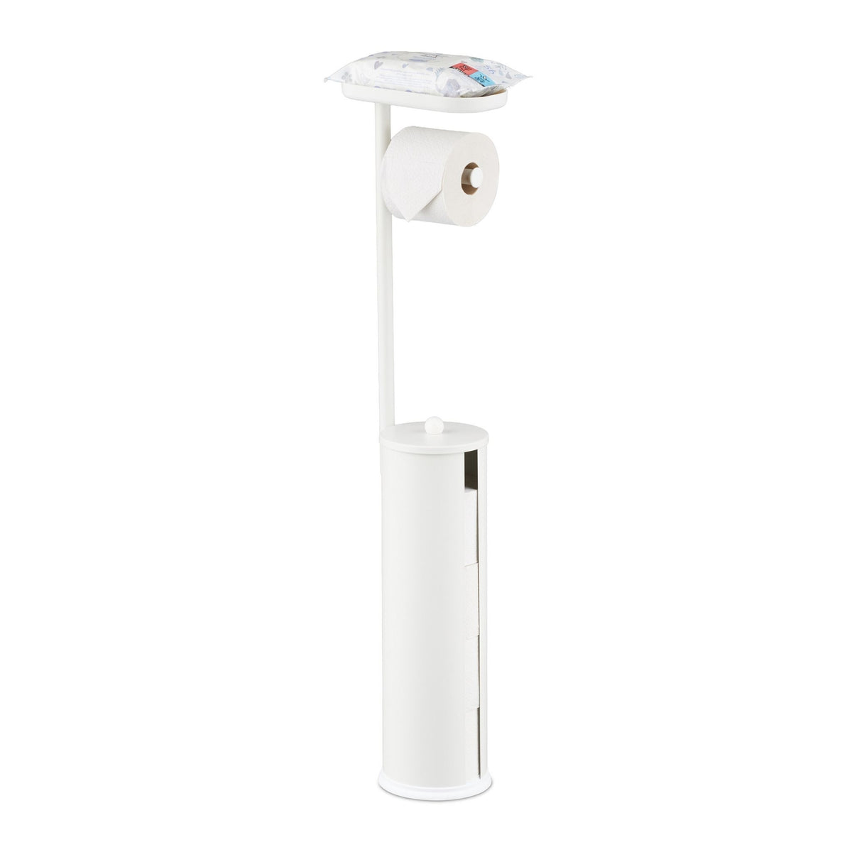 Toilet Roll Holder with Shelf – Holds 4 Rolls, Non-Slip