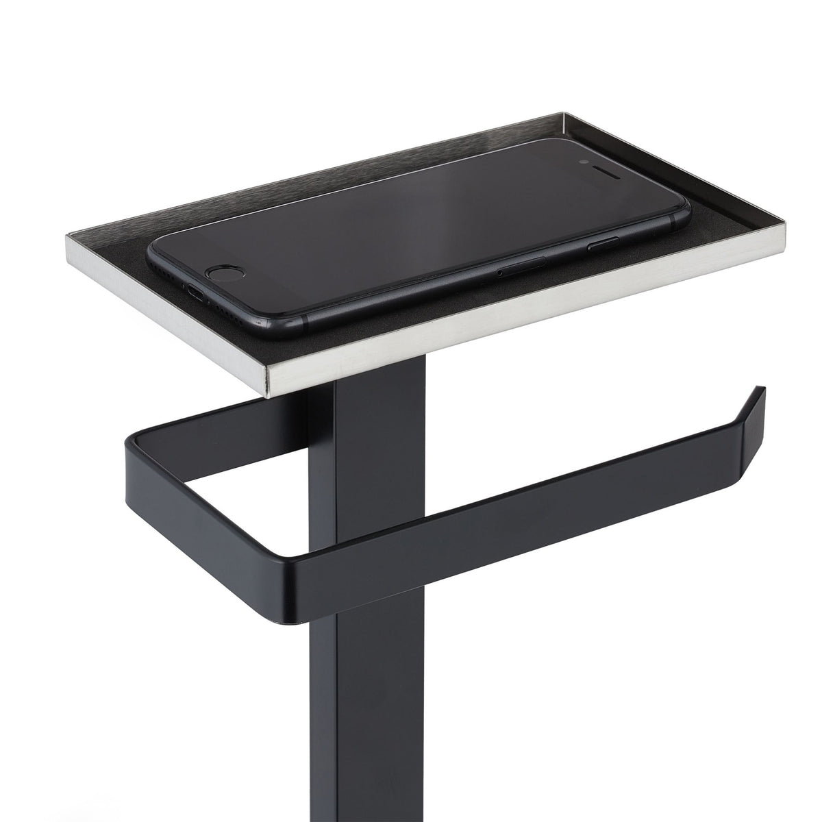 Toilet Set with Tray in Matt Black