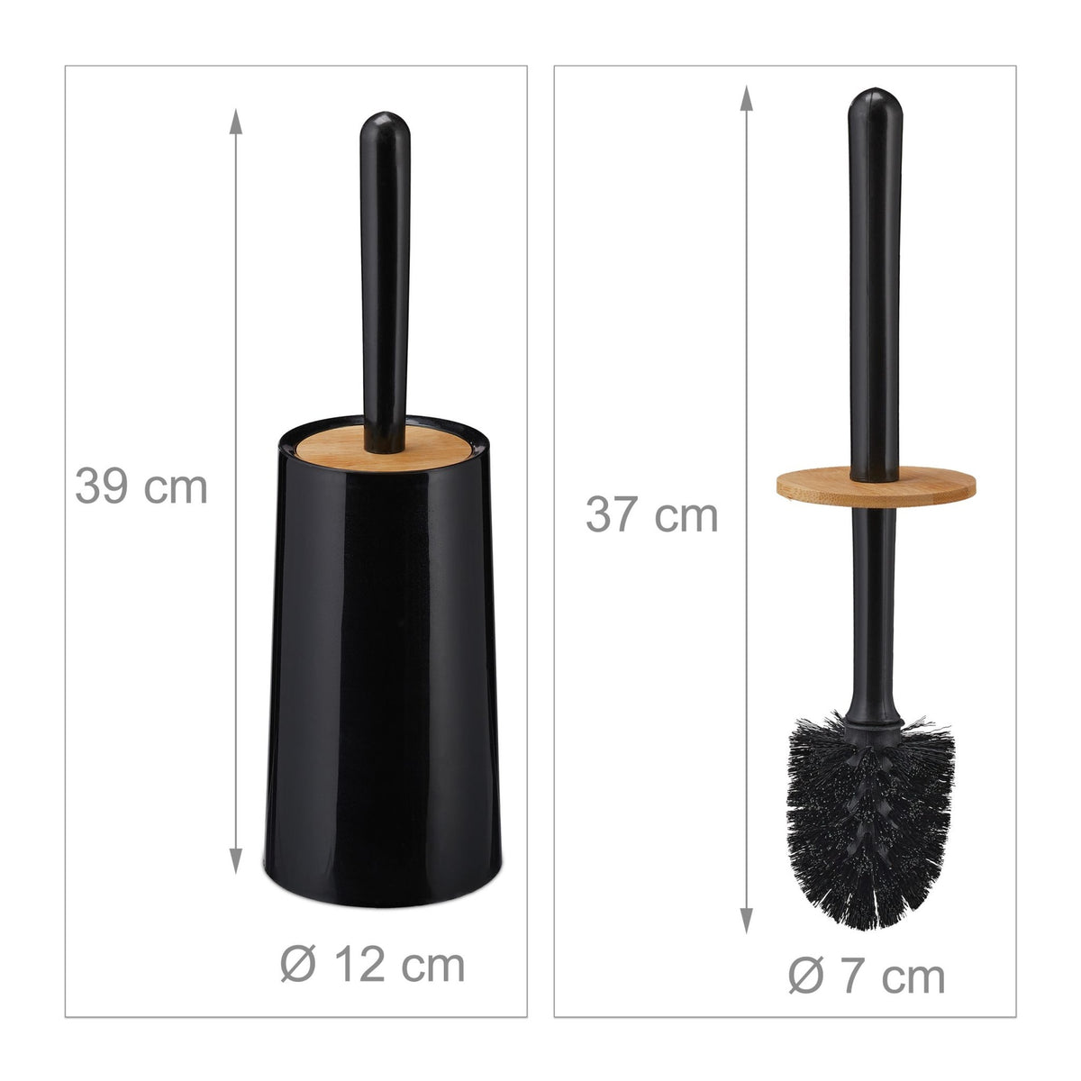 Toilet brush with container
