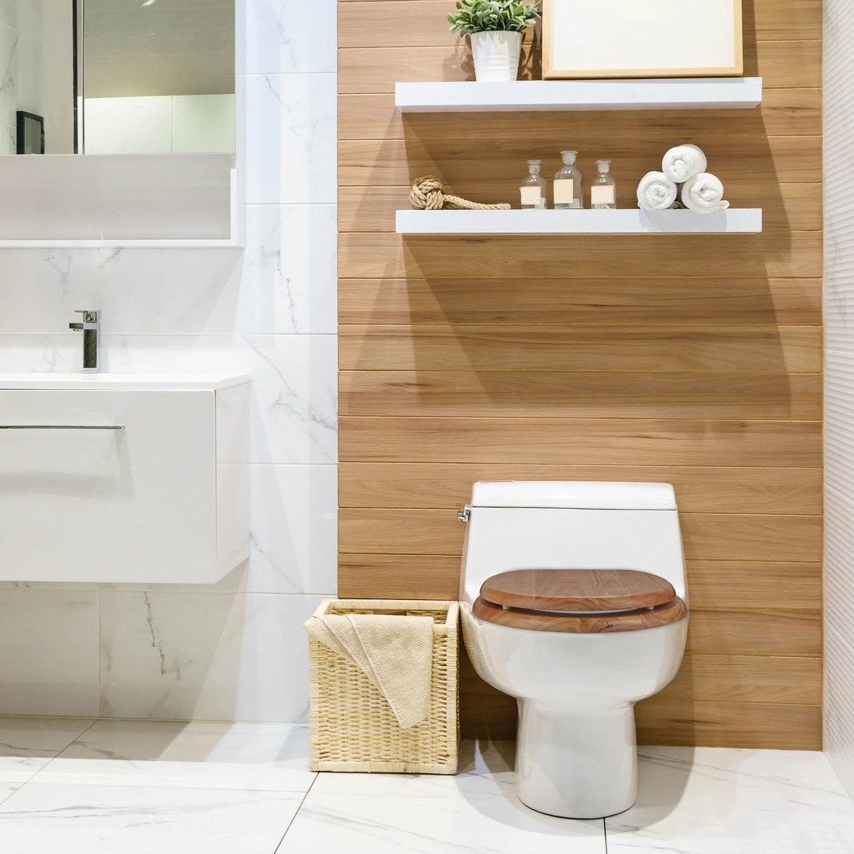 Toilet lid with soft-closing mechanism