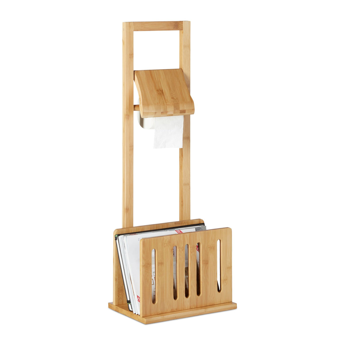 Toilet paper holder & newspaper stand