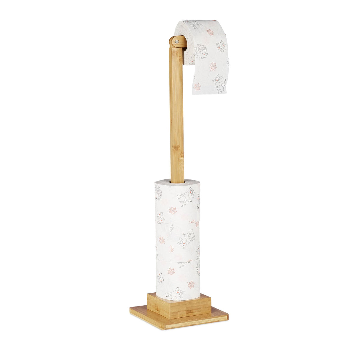 Toilet paper holder in bamboo Standing