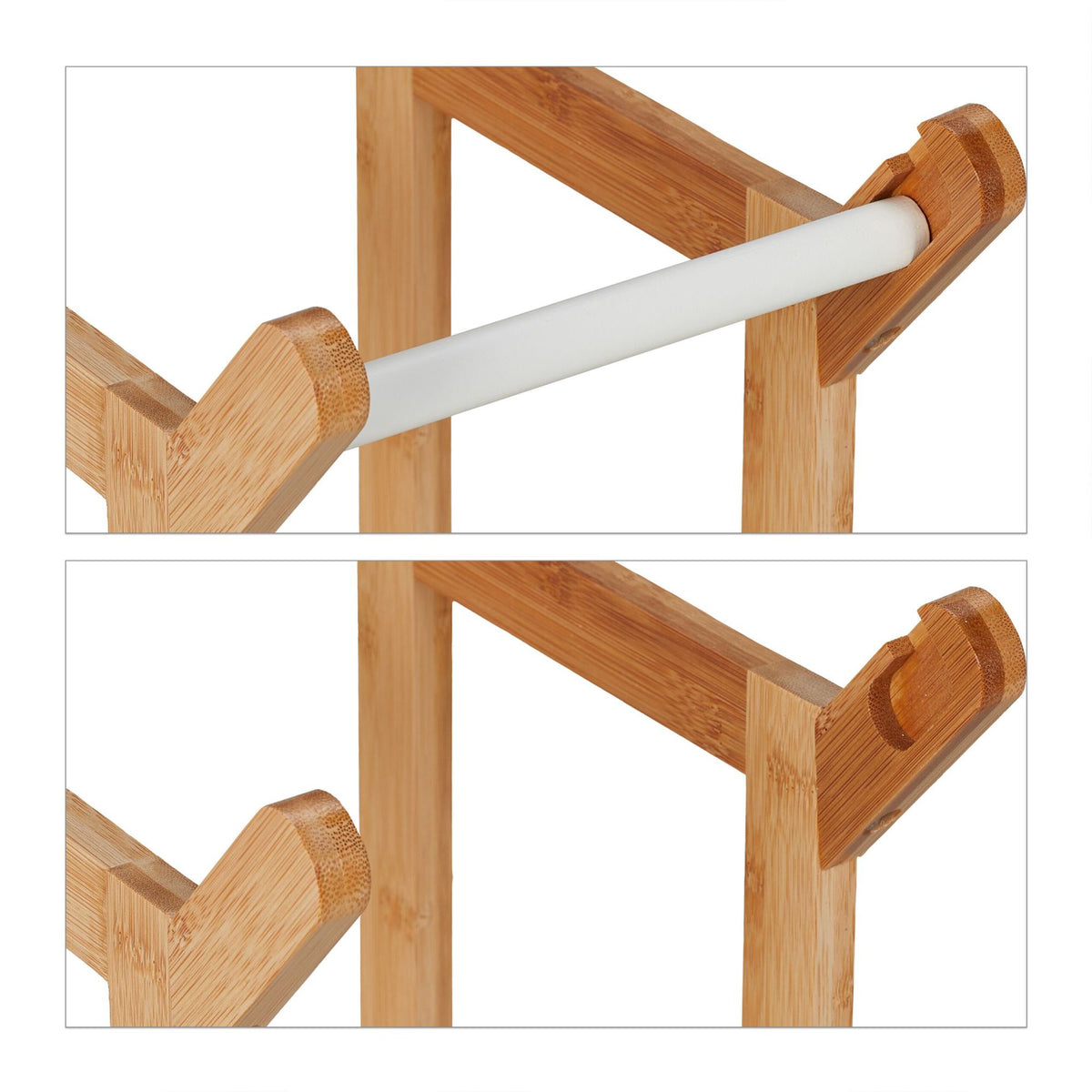 Toilet paper holder in bamboo Standing