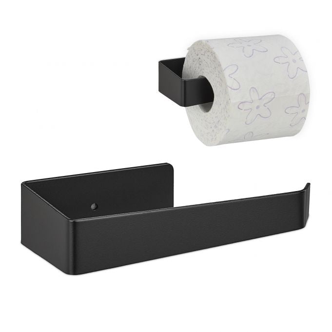 Toilet paper holder in black