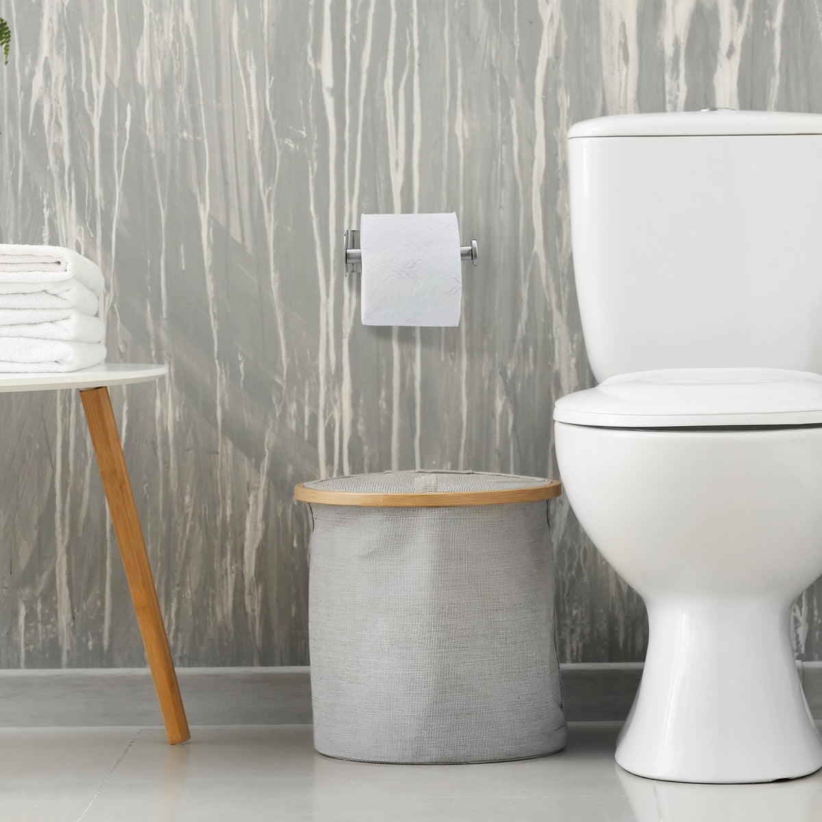 Toilet roll holder without drilling