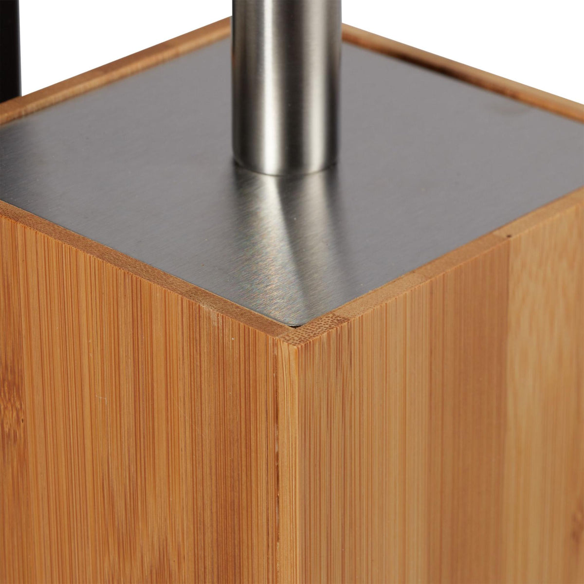 Toilet set bamboo & metal