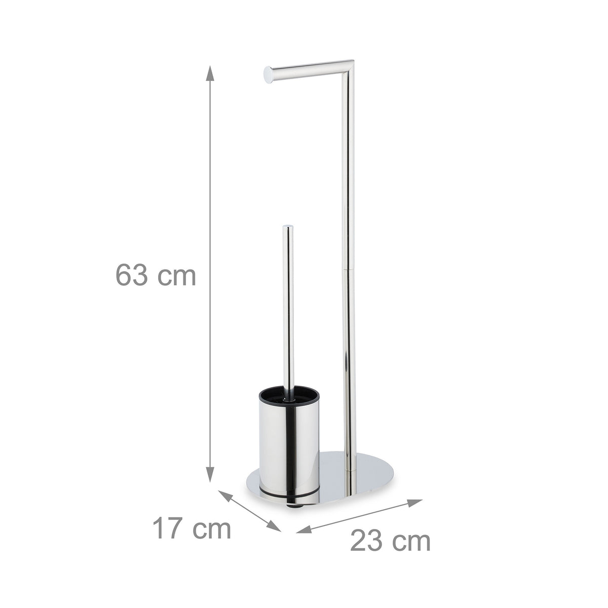 Toilet set in metal