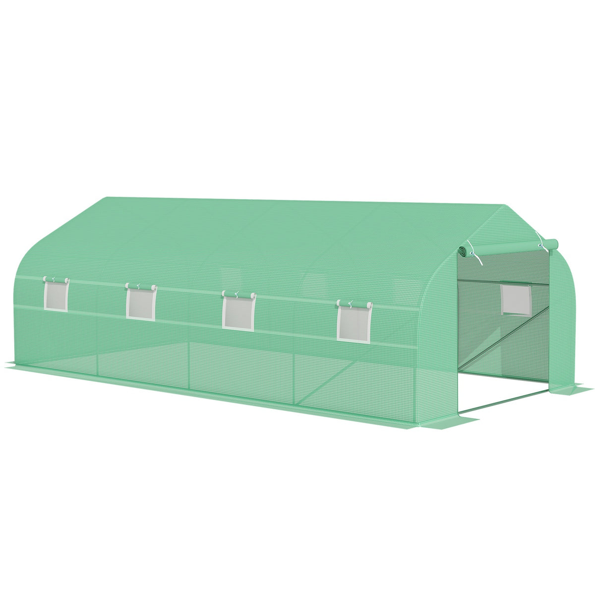 Tomato House Cold Frame Greenhouse With Gable Roof, Foil Greenhouse, Green, 600X300X200Cm