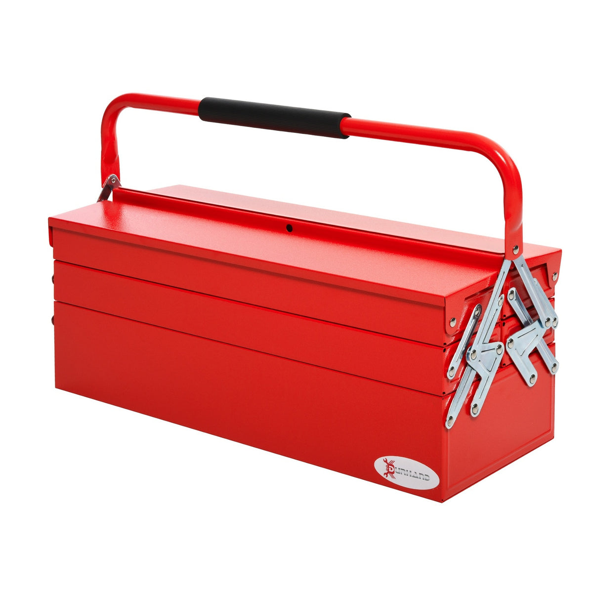 Tool Box, Tool Box, Tool Box, 5 Compartments, Foldable Steel (Spcc), Red, 57 X 21 X 41 Cm
