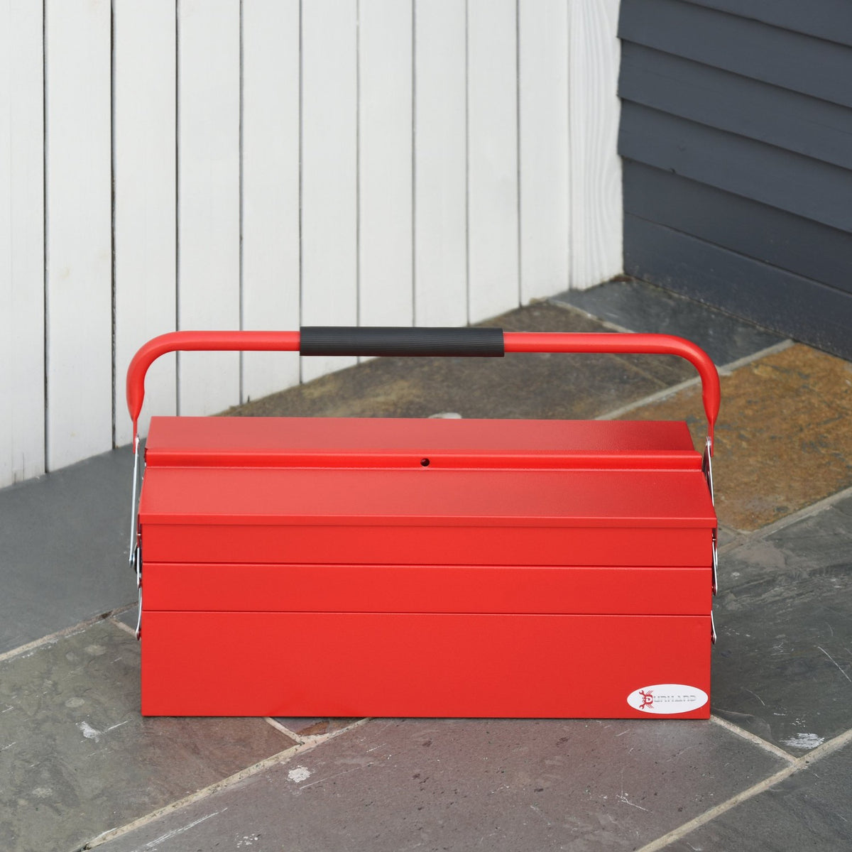 Tool Box, Tool Box, Tool Box, 5 Compartments, Foldable Steel (Spcc), Red, 57 X 21 X 41 Cm