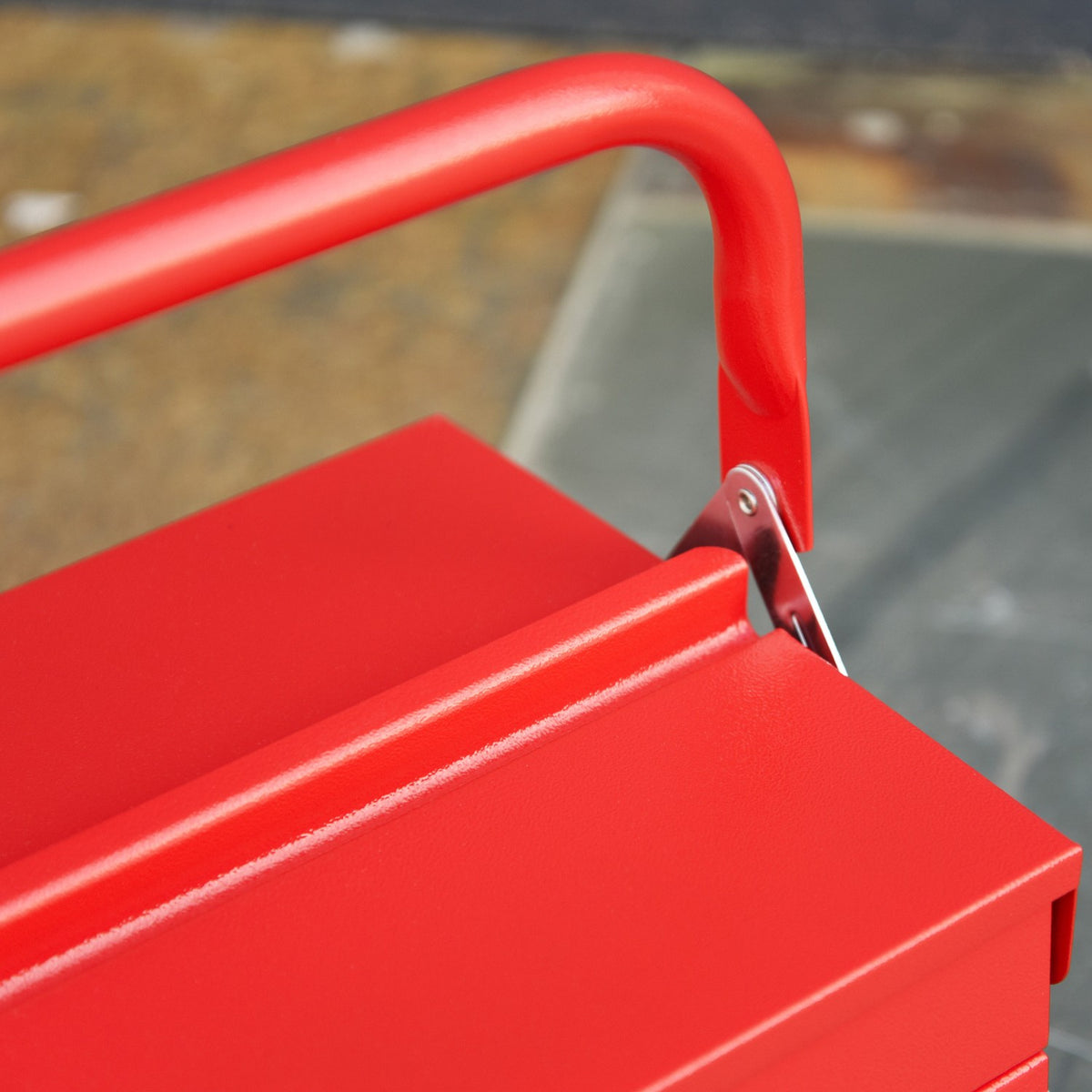 Tool Box, Tool Box, Tool Box, 5 Compartments, Foldable Steel (Spcc), Red, 57 X 21 X 41 Cm