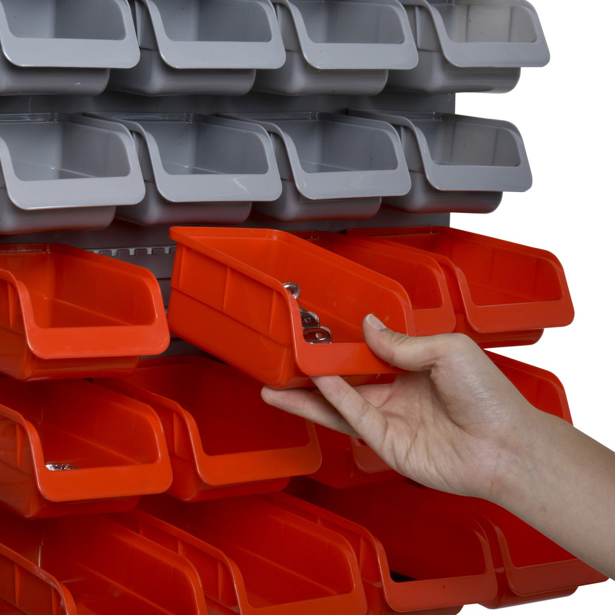 Tool Hole Wall, Tool Holder, Red+Gray, 63.5X22.5X95.5 Cm