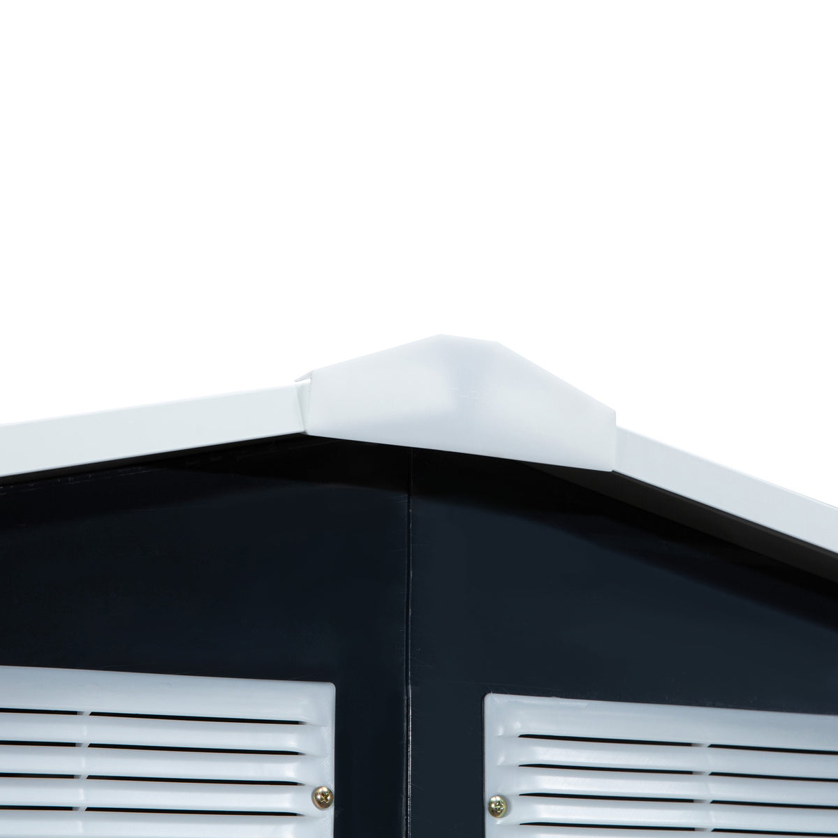 Tool Shed Garden Shed Garden Shed With Floor Frame And Sliding Doors Weatherproof Steel Charcoal Gray 213 X 130 X 185 Cm