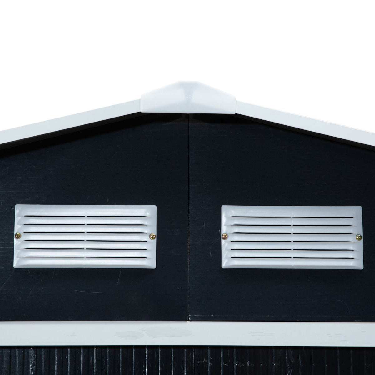 Tool Shed Garden Shed Garden Shed With Floor Frame And Sliding Doors Weatherproof Steel Charcoal Gray 277 X 195 X 192 Cm