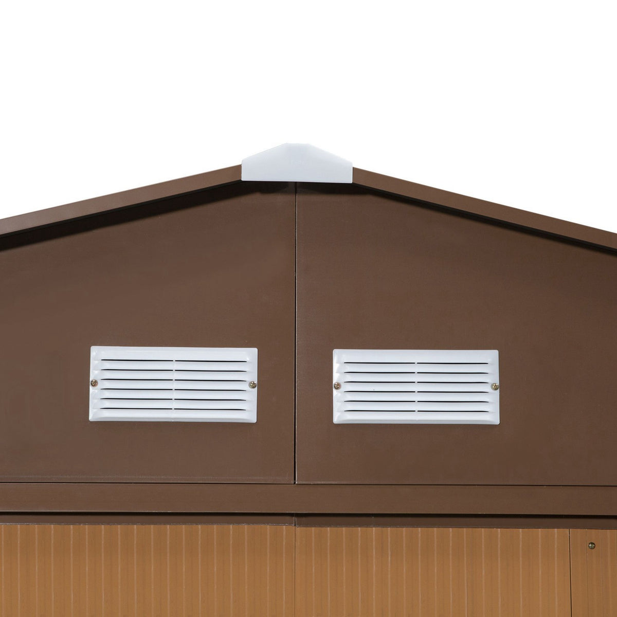 Tool Shed With Base Plate Tool Shed Garden Shed Metal Brown 340 X 386 X 200 Cm