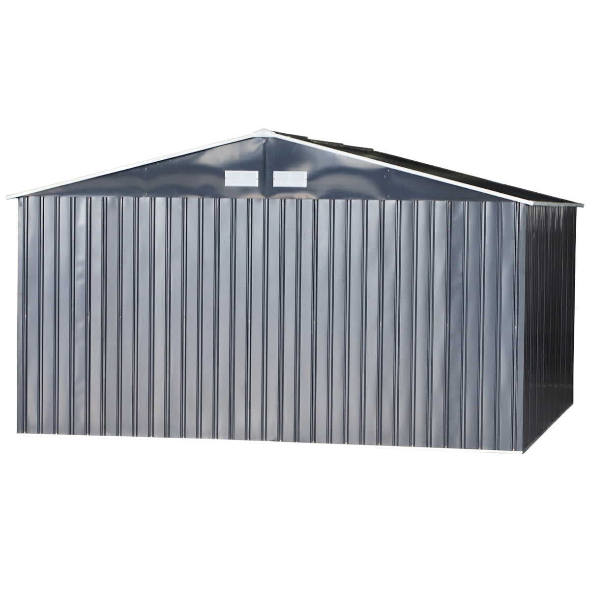 Tool Shed With Foundation Tool Shed Garden Shed Metal Charcoal Gray 340 X 386 X 200 Cm