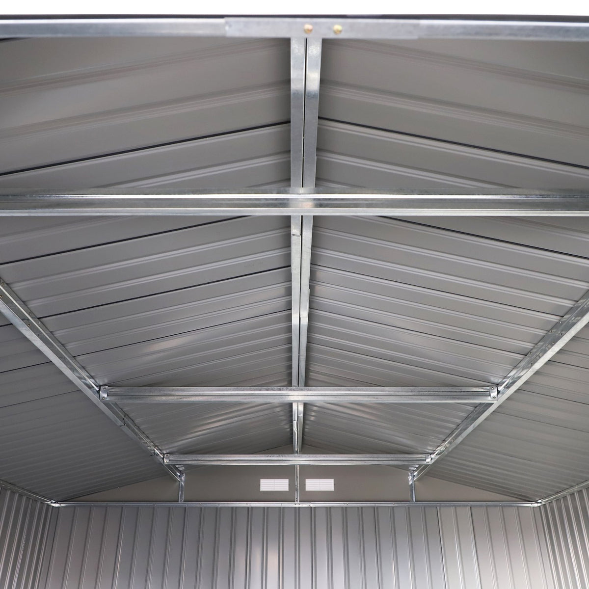 Tool Shed With Foundation Tool Shed Garden Shed Metal Charcoal Gray 340 X 386 X 200 Cm