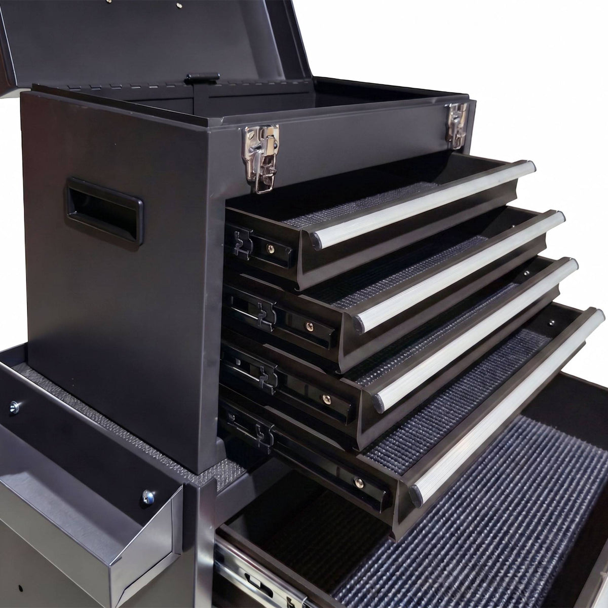 Tool Trolley, Lockable Steel, 5 Drawers, Top Box