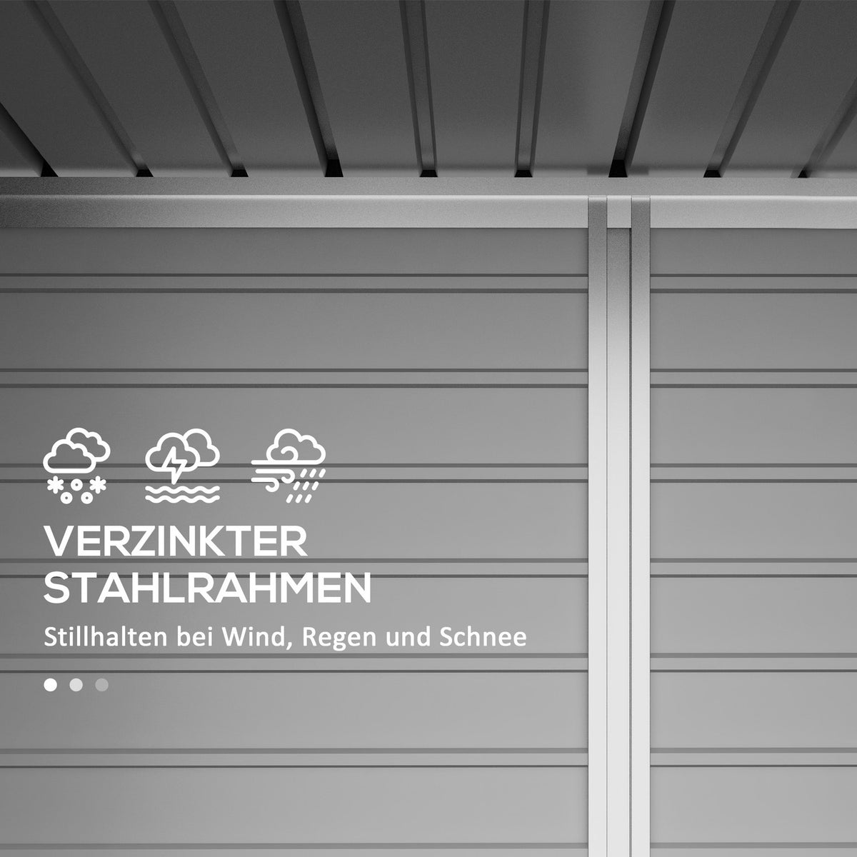 Tool shed 4.1 m³, garden shed with pent roof, 249 x 121 x 166/183 cm, tool shed with lockable double doors, windows, bicycle garage, garden cupboard made of steel, for backyard, garden, green