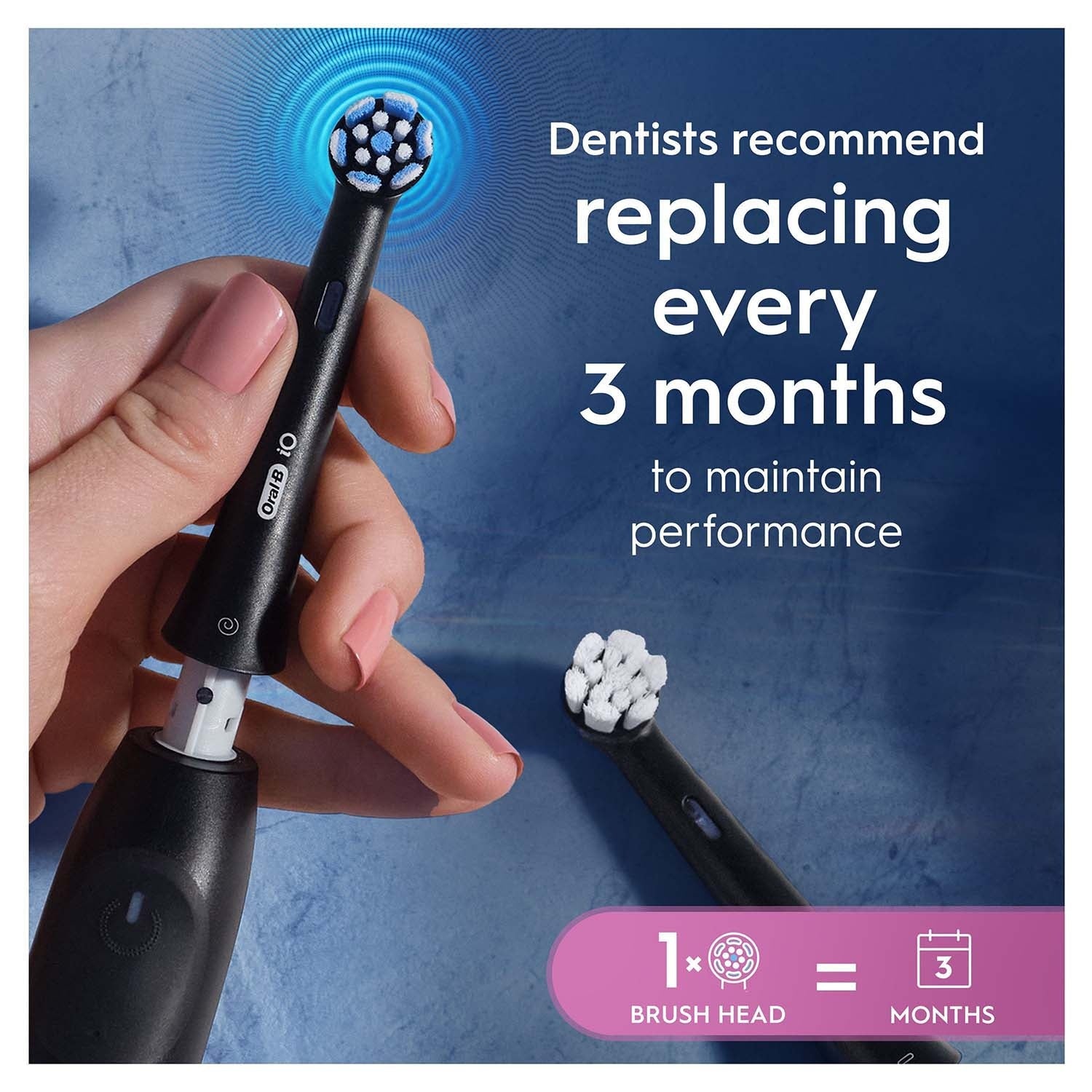 Toothbrush Heads, Gentle Care, Black, 3-Pack