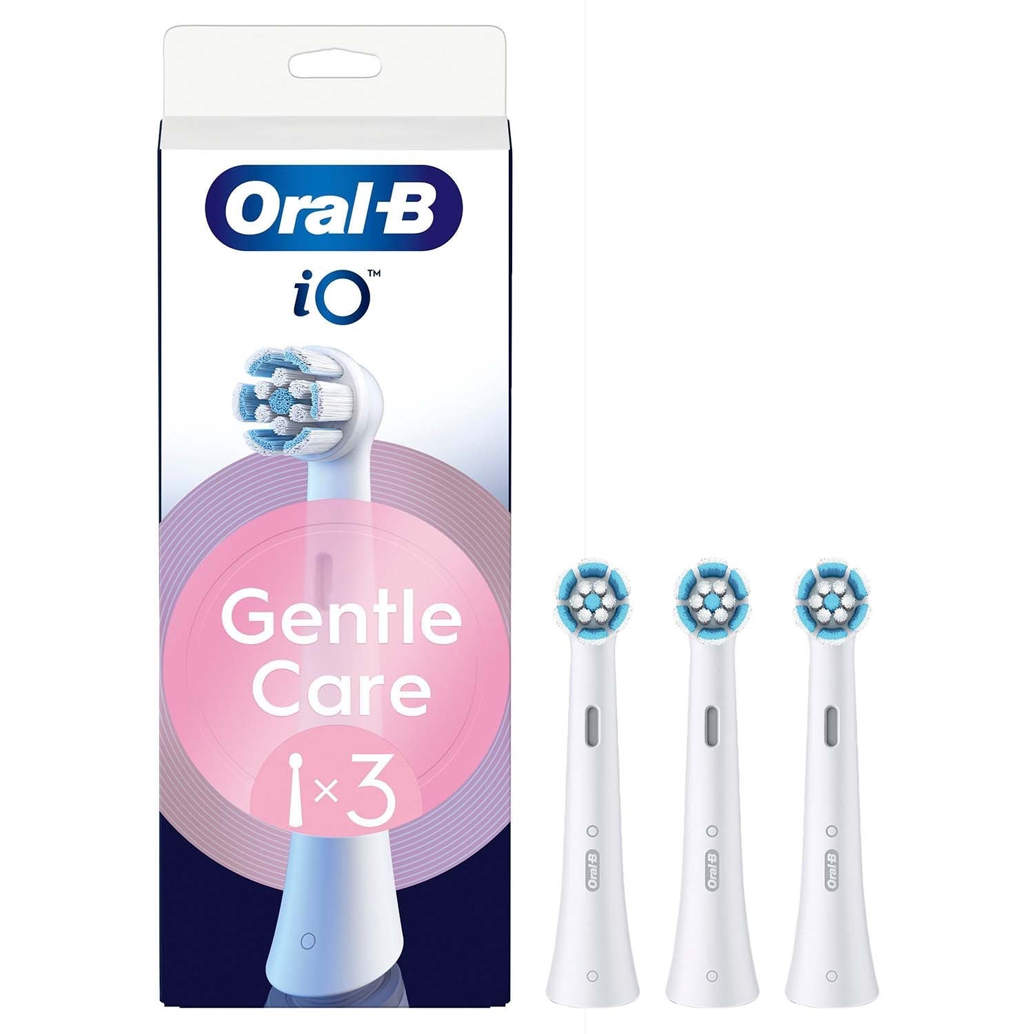 Toothbrush Heads, Gentle Care, White, 3-Pack