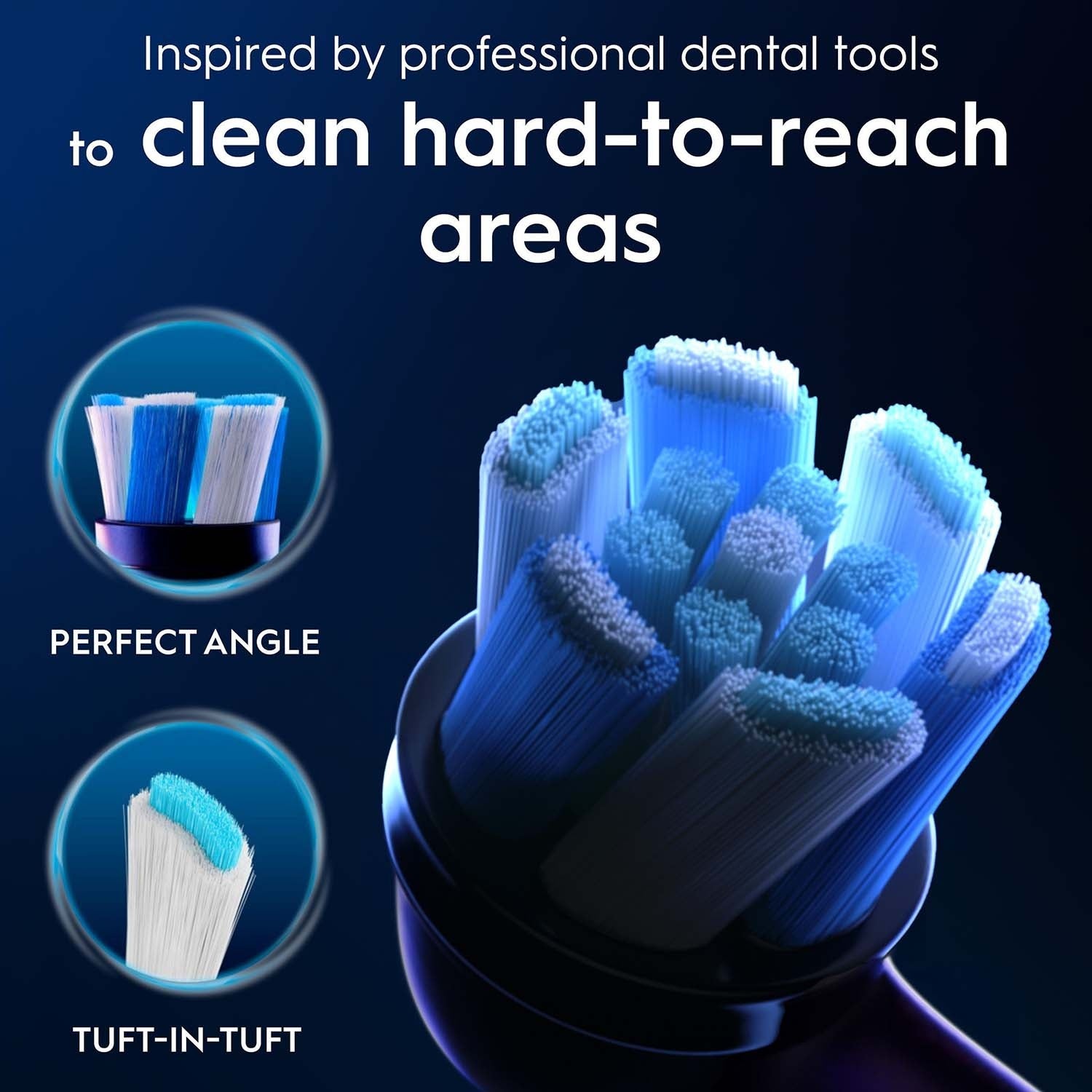 Toothbrush Heads, Ultimate Clean Black, Pack of 8