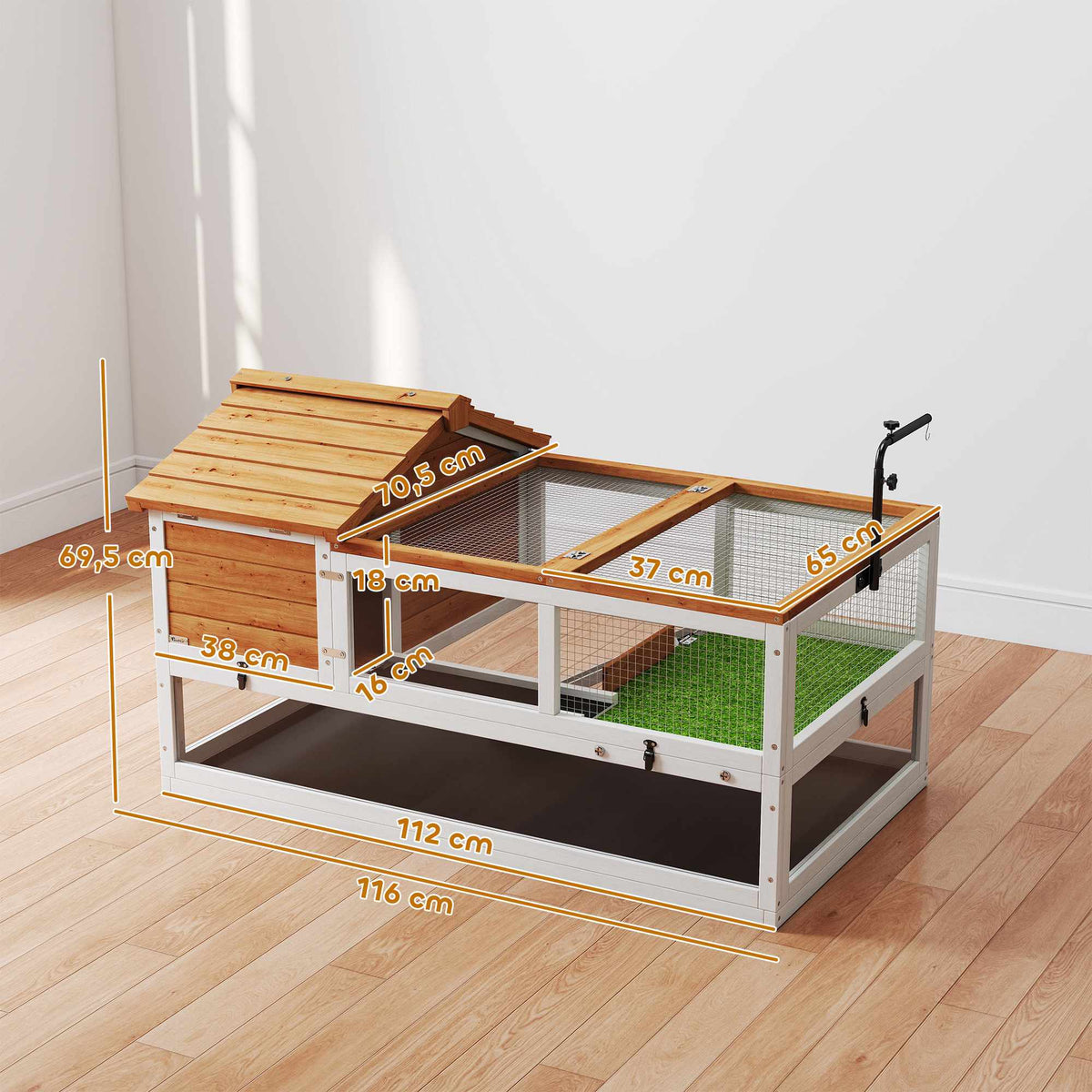 Tortoise House, 2-Level Enclosure with Lamp Holder