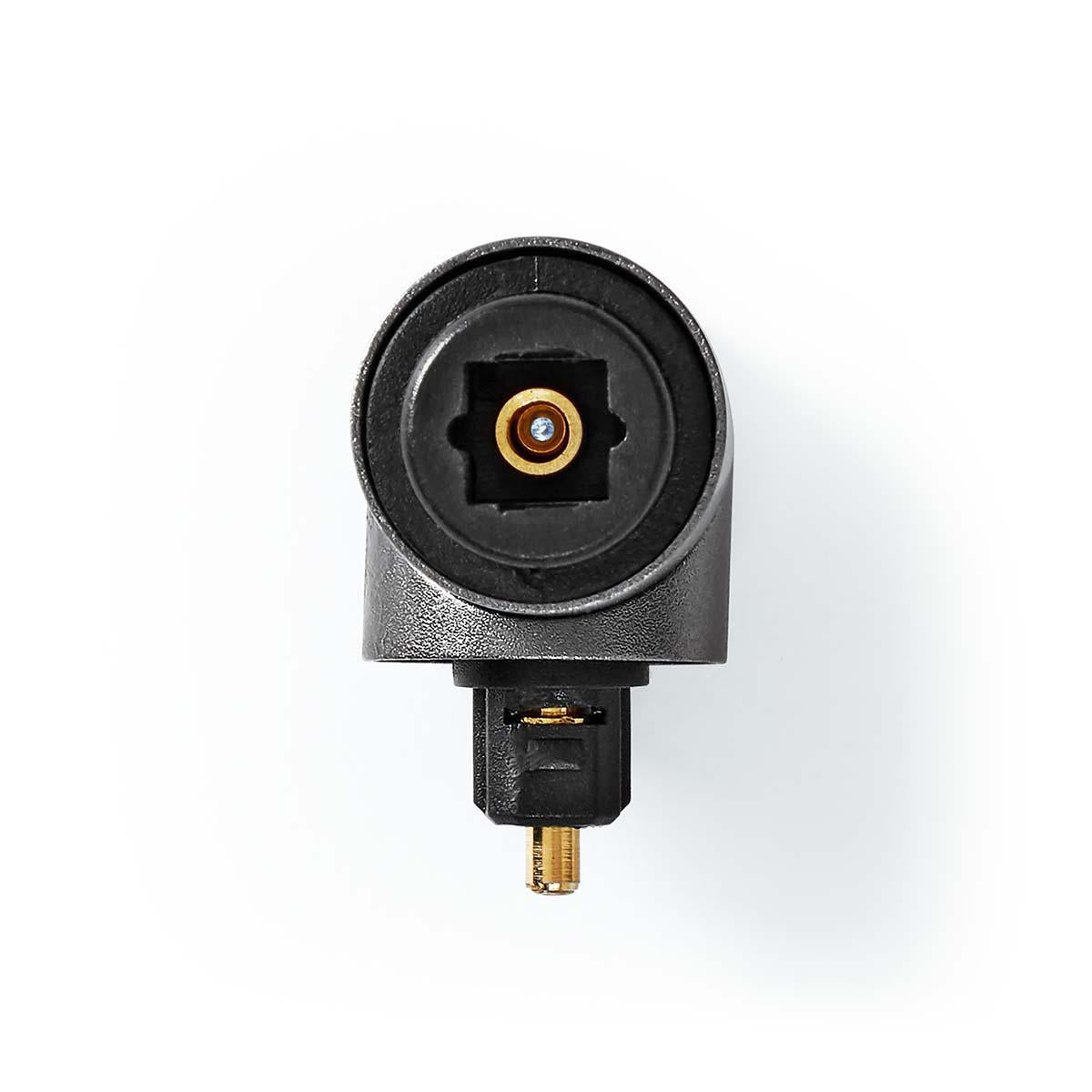 TosLink Adapter | TosLink Female | TosLink Male | Angled 90° | Aluminum | Gray With Metal | 1 pc. | Box