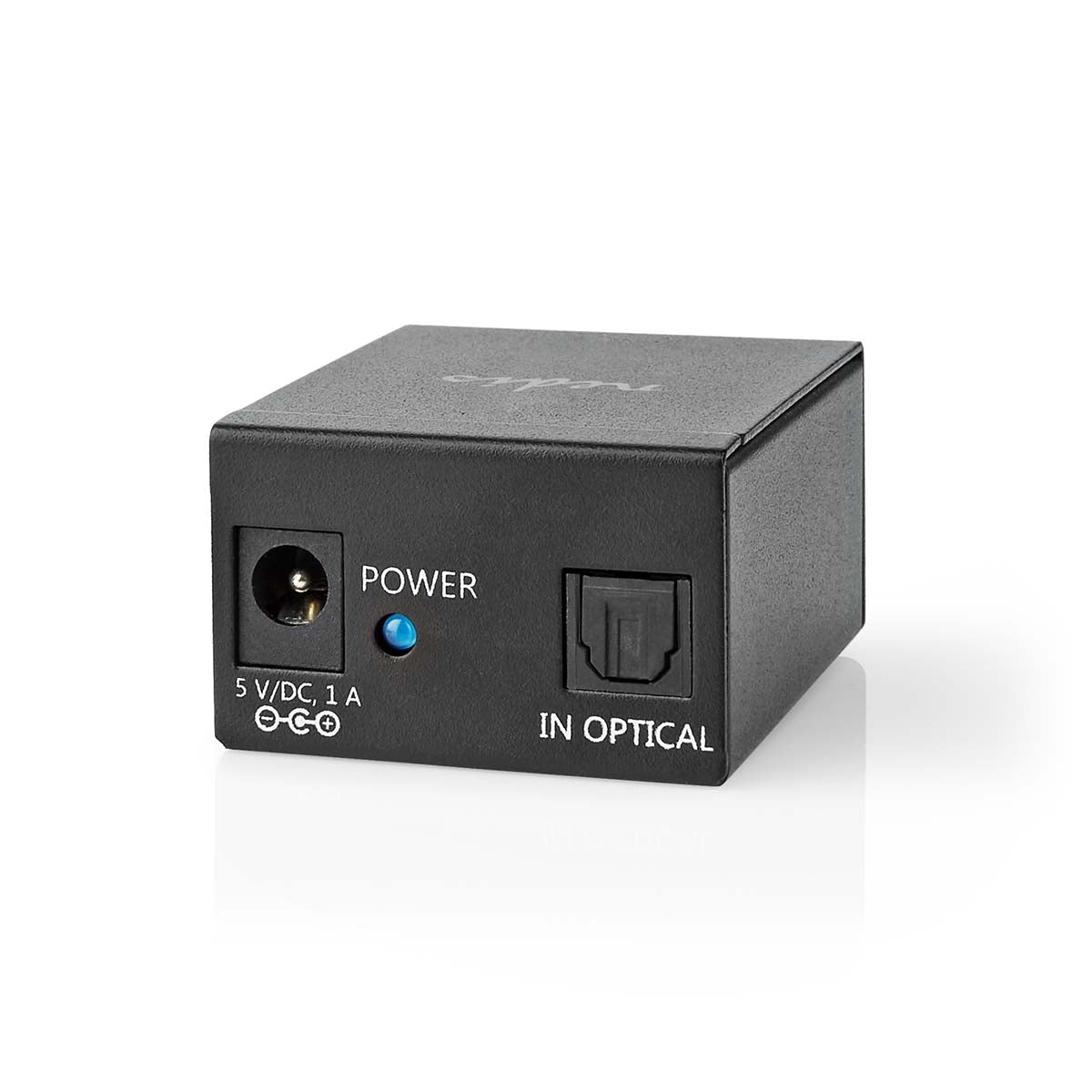 TosLink Splitter | Two-way | Connection input: TosLink Female | Connection output: 2x TosLink | Button | Metal | Black
