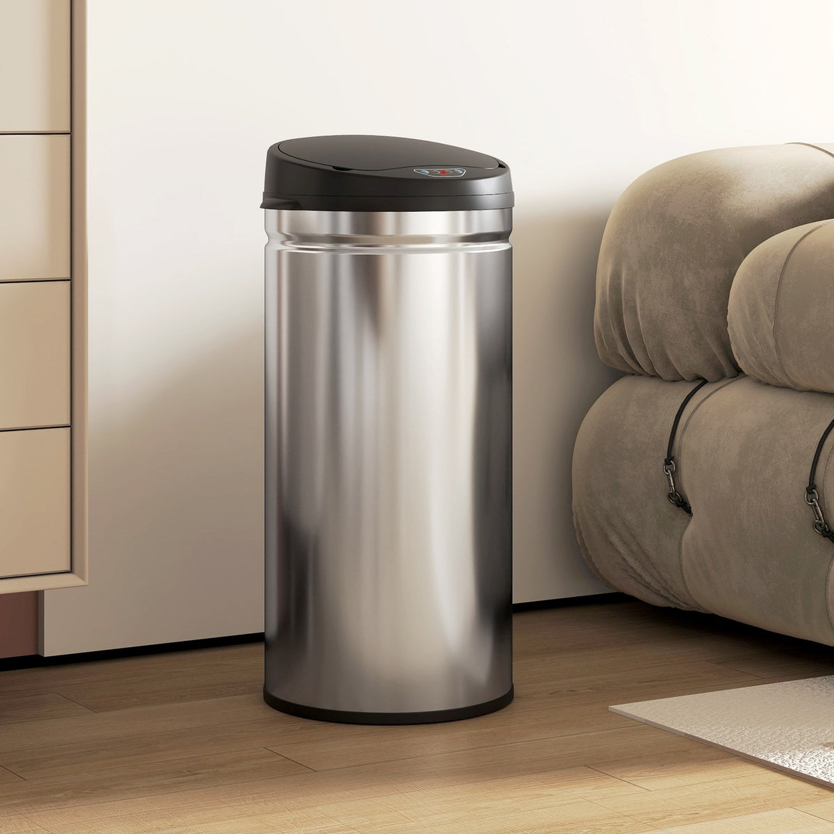 Touchless 42L Stainless Steel Sensor Trash Can