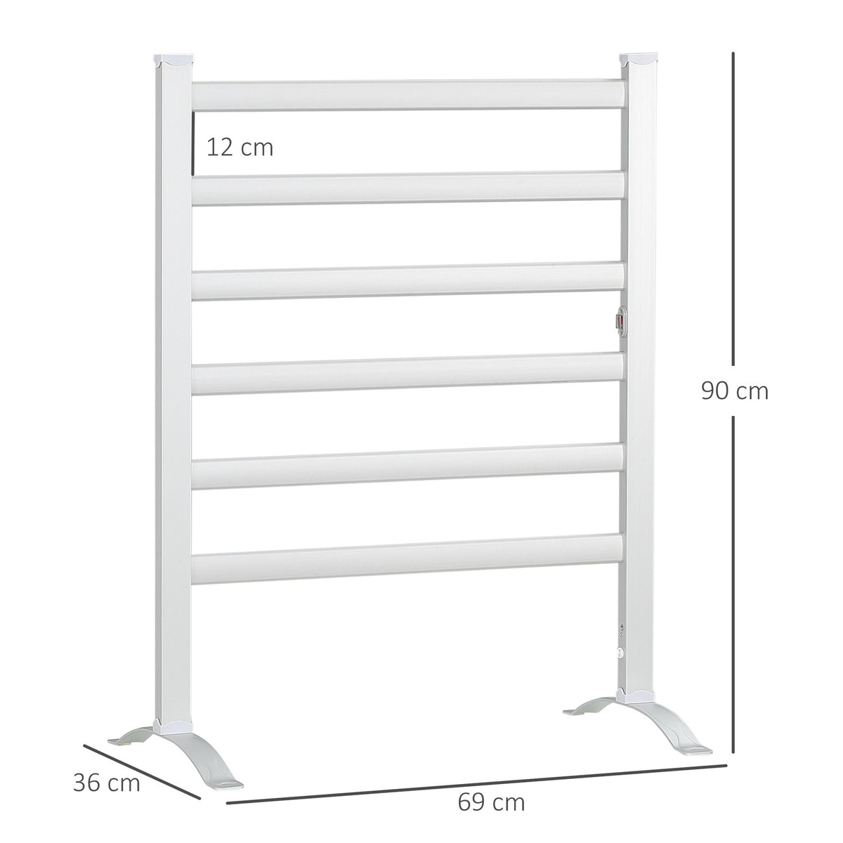 Towel Radiator Bathroom Radiator With 6 Heating Rods Towel Dryer Towel Warmer Electric Radiator For Bathroom Aluminum White