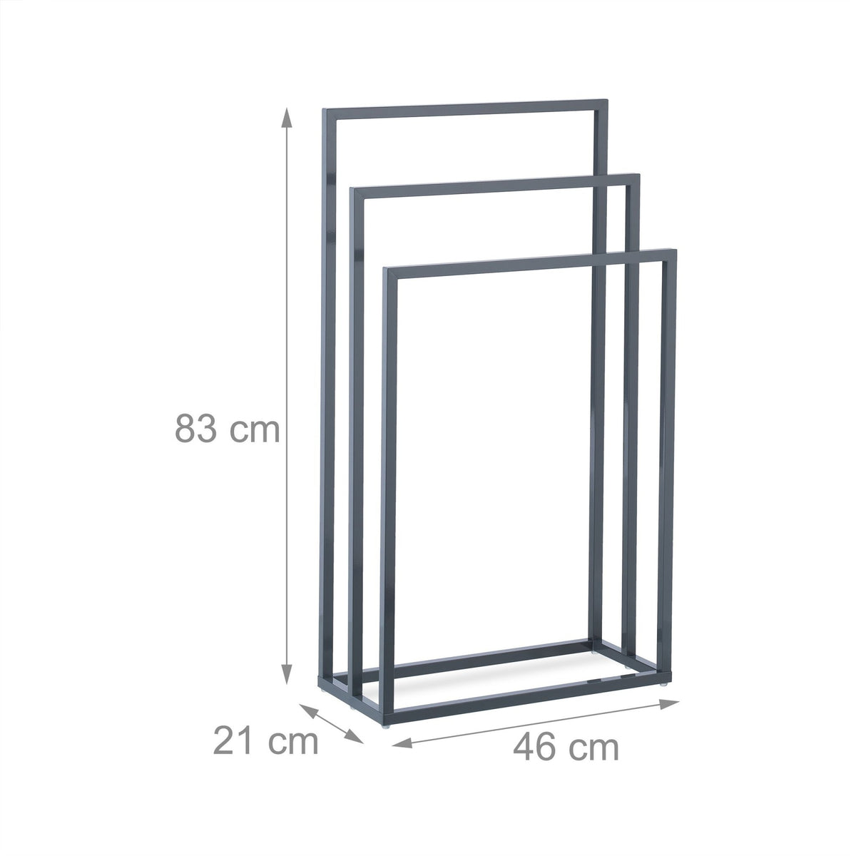 Towel hanger 3 rails anthracite