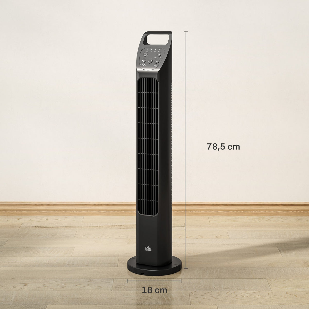 Tower Fan, Pedestal Fan with 3 Modes, Remote Control, 50W Fan with 4H Timer, 75° Oscillation, for Bedroom, Black |
