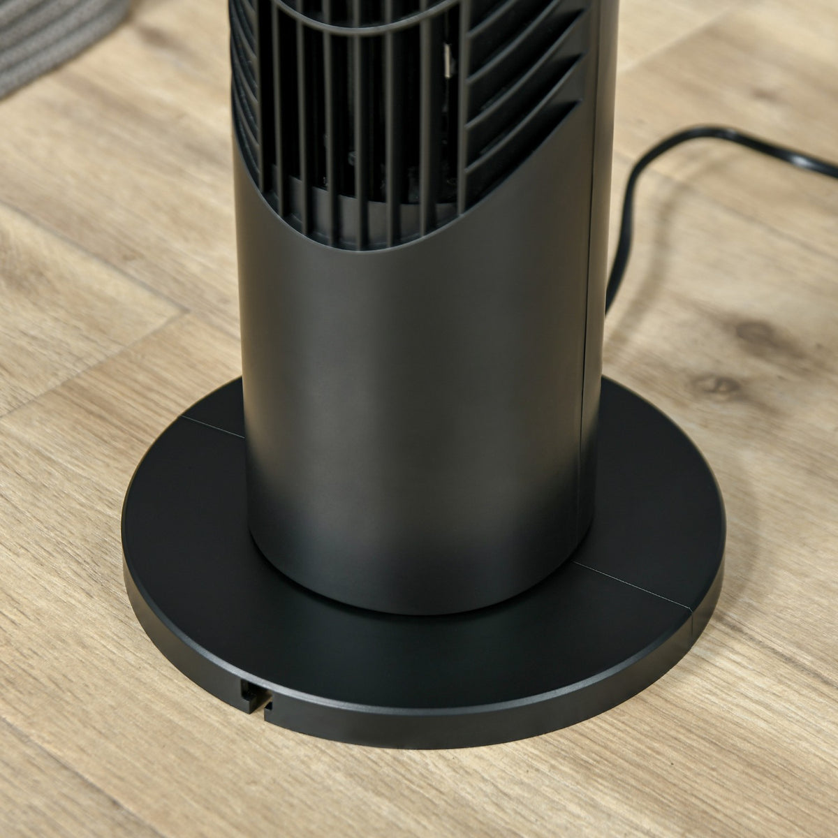 Tower Fan Quiet Stand Fan 3 Levels 7.5H Timer 40W Remote Control 70° Oscillation Bedroom Black