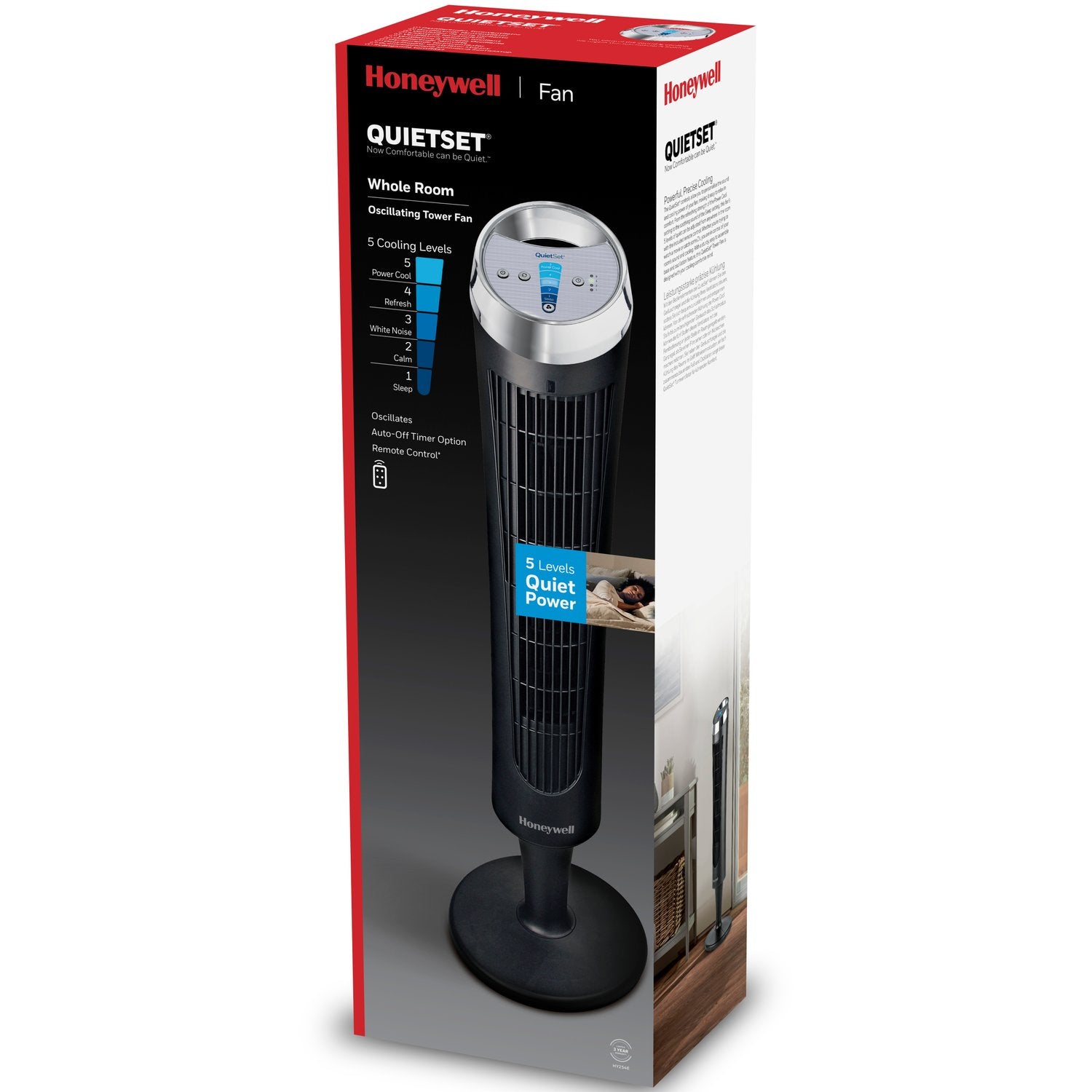 Tower fan Quiet Oscillating HY254E4