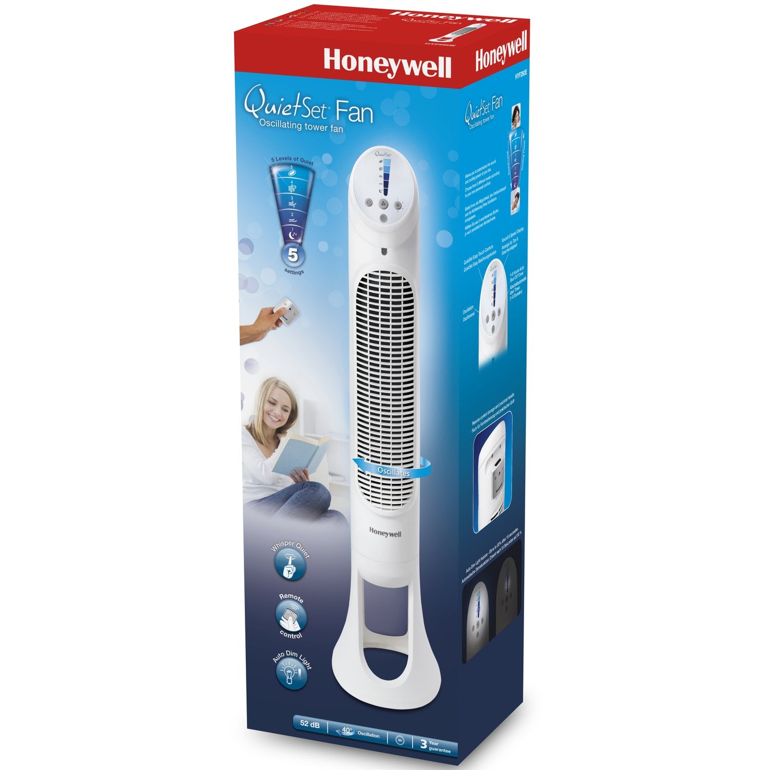 Tower fan Quiet Oscillating HYF260E4