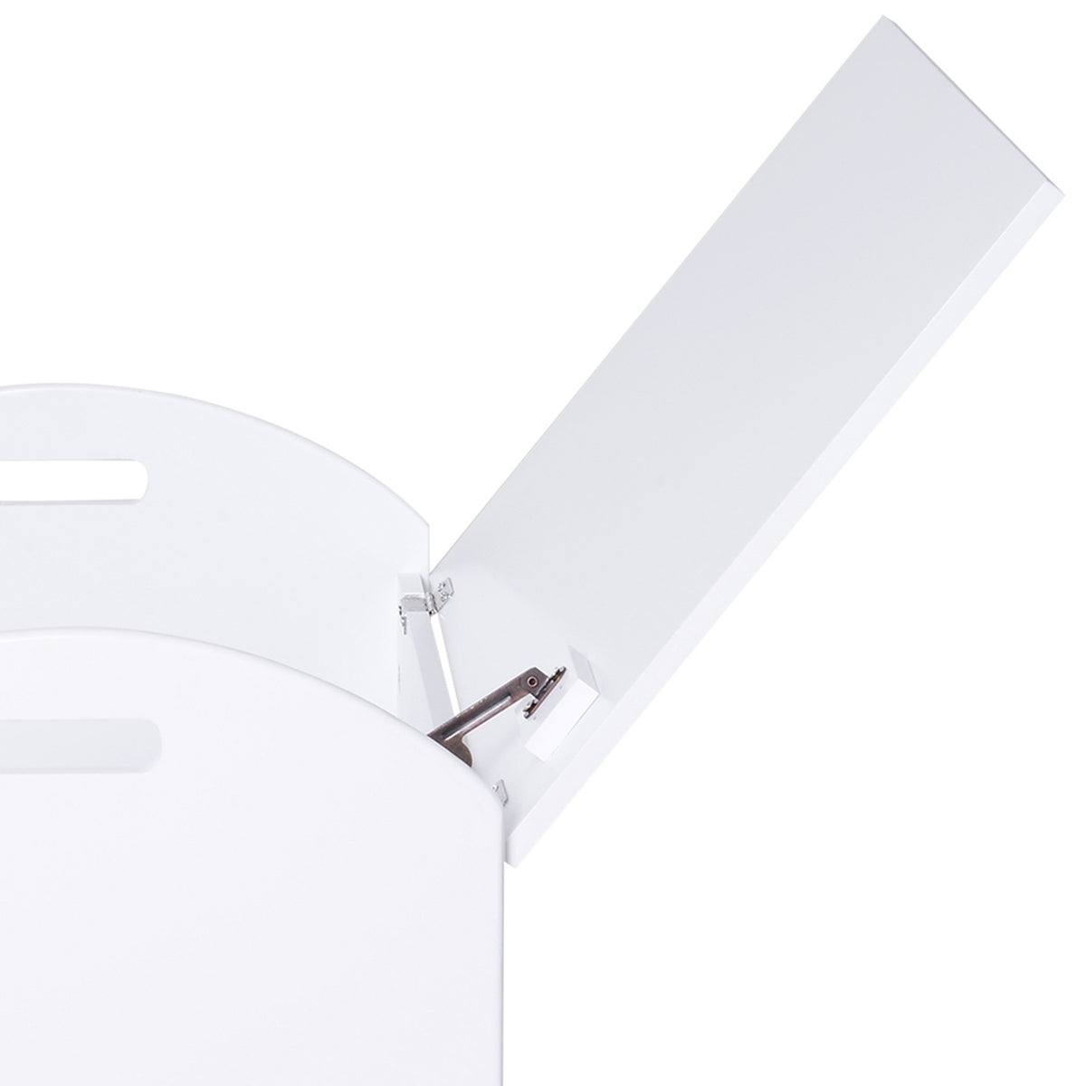 Toy Box Children'S Storage Box With Safety Hinge, White, Mdf, 62X40X46.5Cm