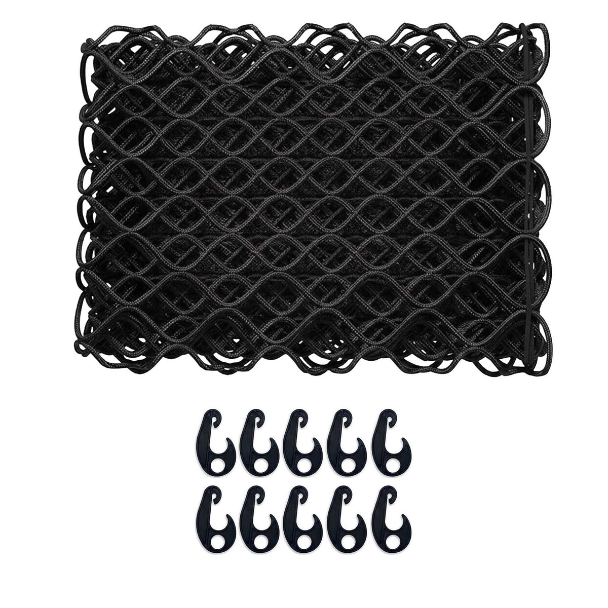 Trailer Net, Black, 1x2m, Durable PP Plastic
