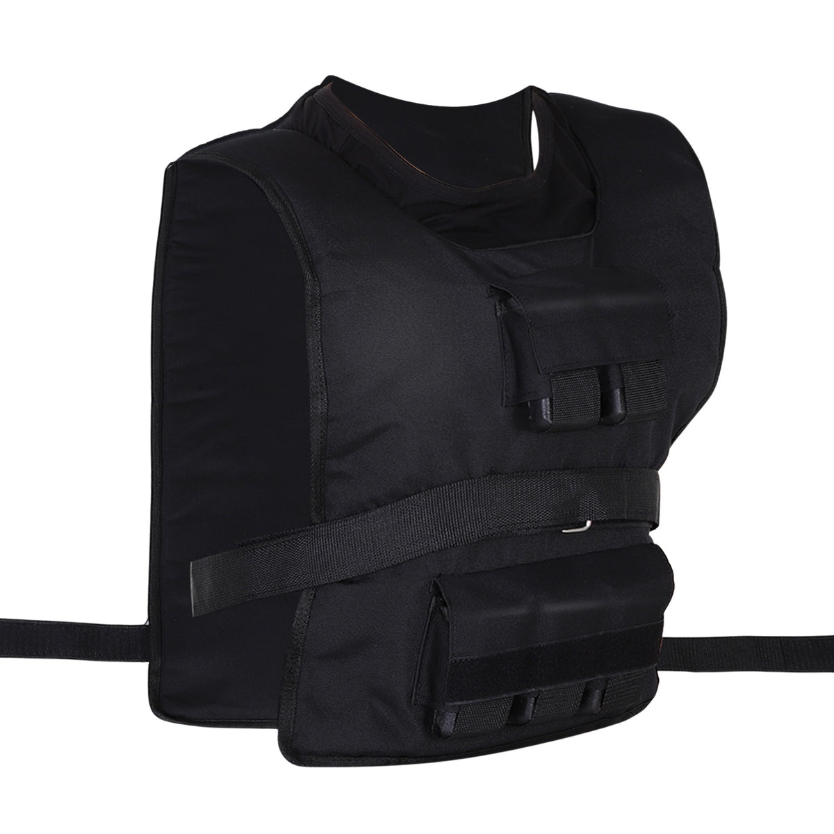 Training Vest 30Kg Weight Vest For Strength Training, Adjustable, Oxford+Iron, Black, 36X52Cm