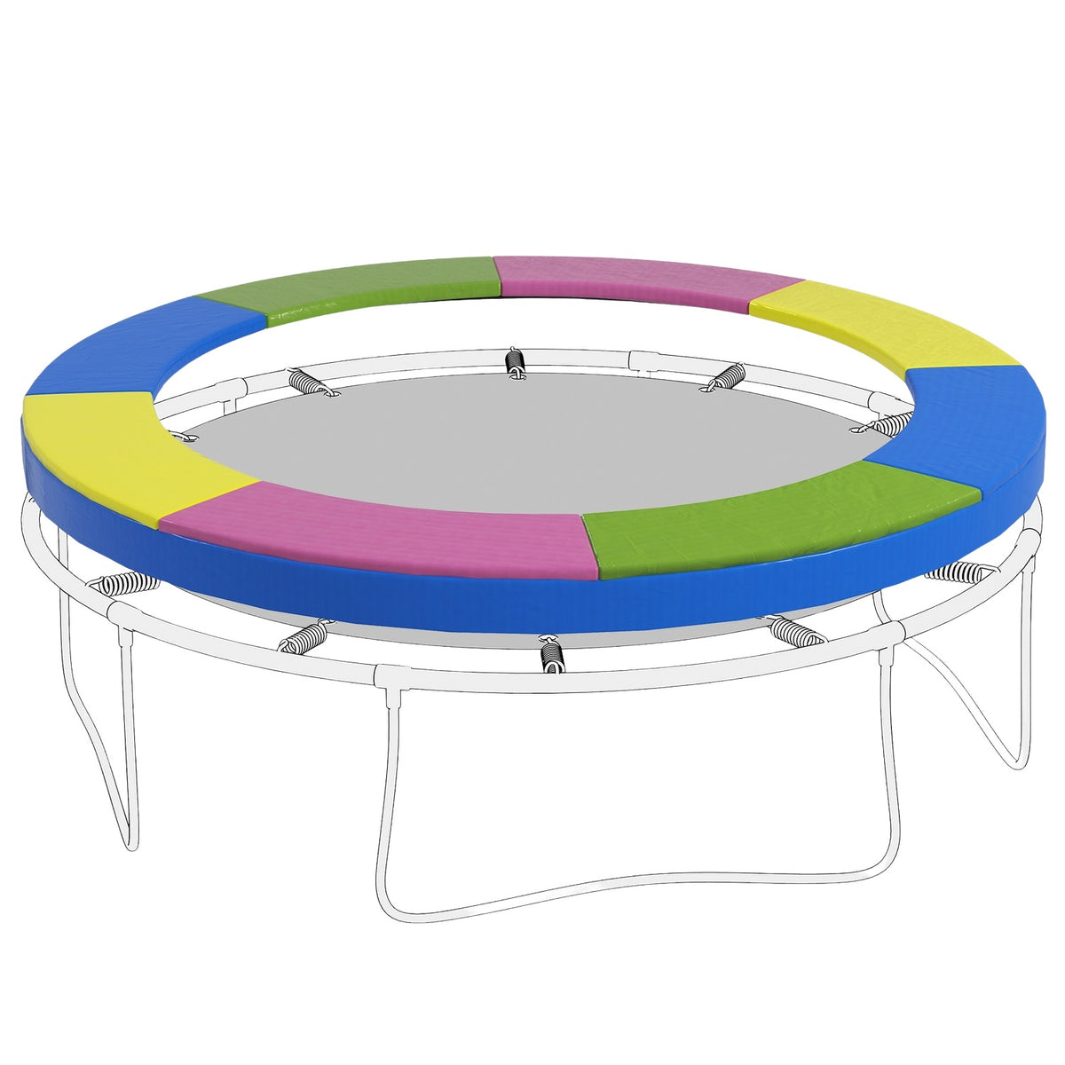 Trampoline Edge Cover Ø244 Cm, Uv Protection, Weatherproof, Trampoline Accessories