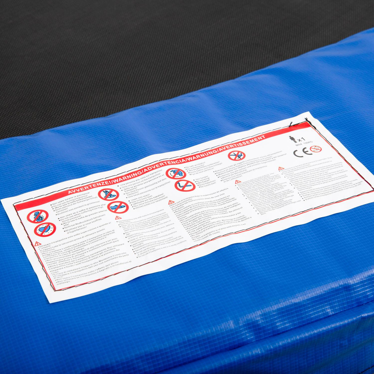 Trampoline Edge Cover Safety Net 8Ft 10Ft 12Ft 15Ft Edge Cover: Ø366 Cm-Blue (Trampoline Not Included)